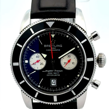 Breitling Superocean Heritage Stainless Steel Black Dial Watch - A23320