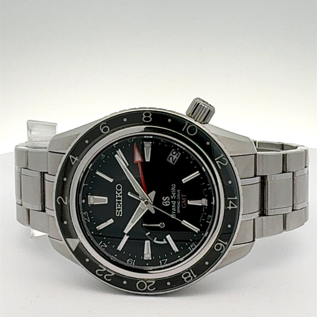 Grand Seiko Spring Drive GMT SBGE001 -Black Dial/Sapphire Bezel-VG Condition